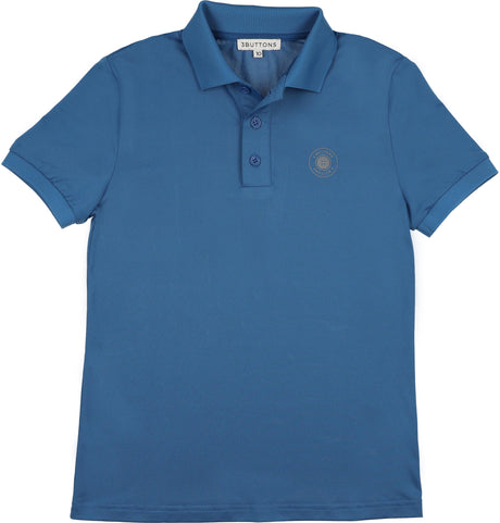 3 Buttons Boys Short Sleeve Polo Shirt - Classic Sport