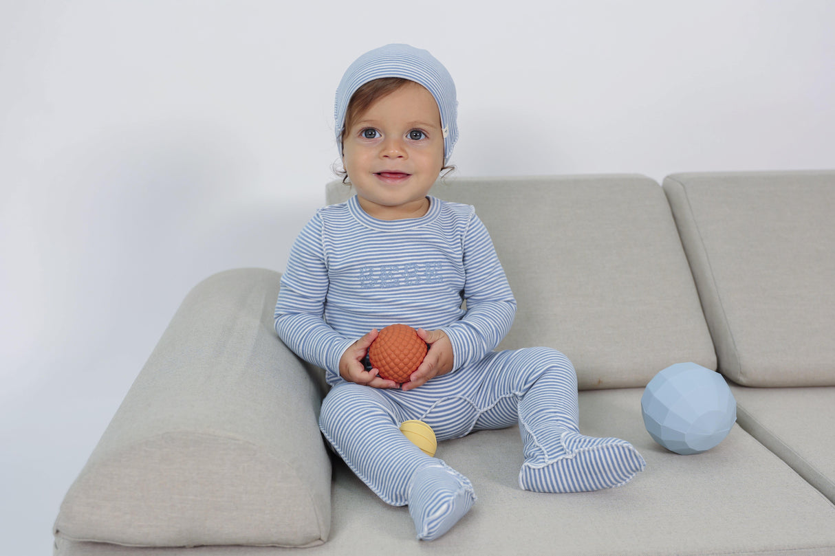Fragile Baby Boys Girls Striped Stretchie & Beanie Set - WB5CP7219A