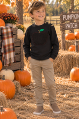 Chambray Boys Girls Apple Sweatshirt - AW124