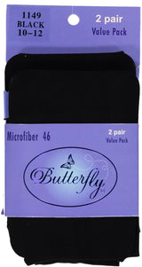 Butterfly Girls Microfiber 46 Opaque Tights 2 Pack - 1149