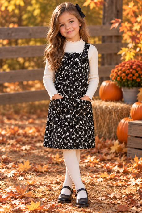 ZigZag Girls Embroidered Floral Jumper - 13862maw