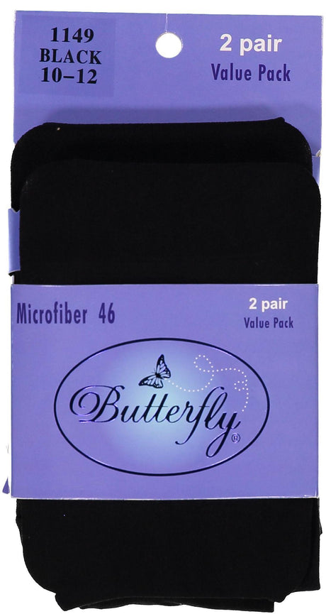 Butterfly Girls Microfiber 46 Opaque Tights 2 Pack - 1149