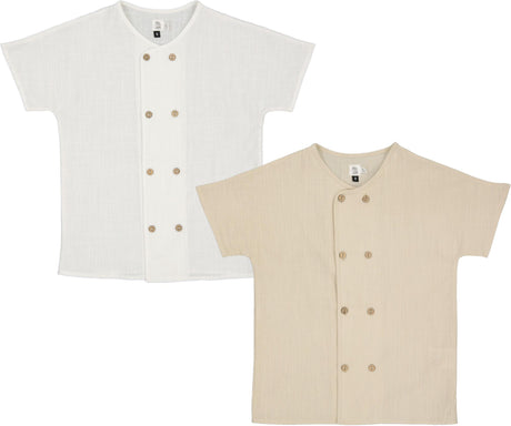 Mr. Mr. Boys Double Breasted Short Sleeve Dress Shirt - SB4CY2300