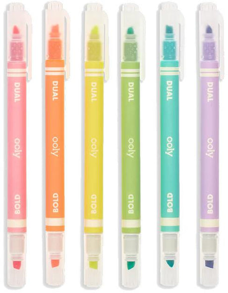 ooly Dual Liner Double-Ended Highlighter 6 Pack - 130-078