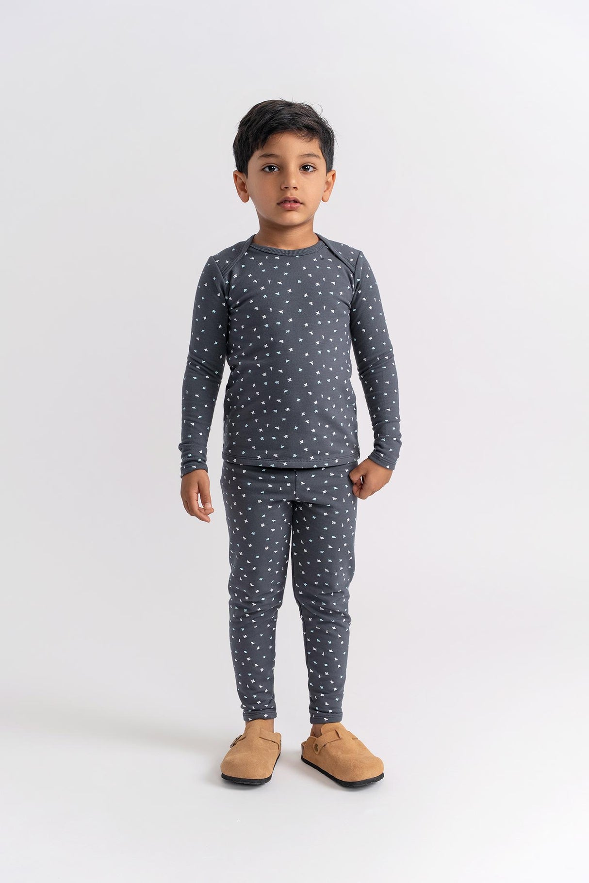 Fragile Boys Girls Bird Print Cotton Pajamas - WB5CP7223E