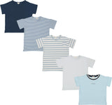 Lil Legs Blue Collection Boys Boxy Short Sleeve T-shirt Tee