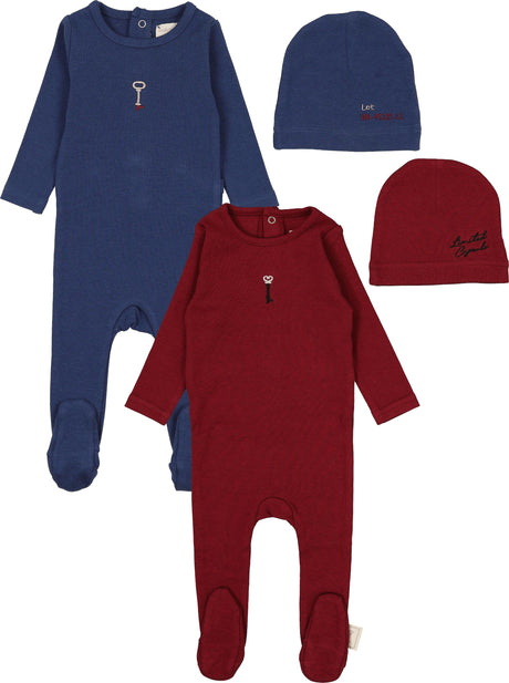Analogie by Lil Legs Limited Capsule Collection Baby Boys Girls Cotton Footie - AF26S324