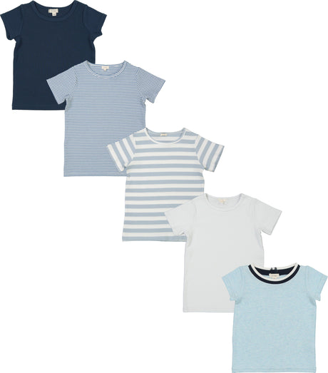 Lil Legs Blue Collection Boys Girls Short Sleeve T-shirt Tee