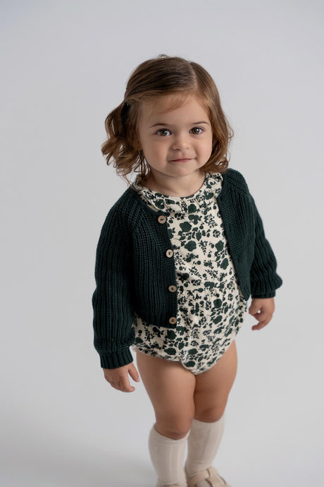 Charlotte & George Baby Girls Woven Flannel Flower Print Romper - WB5CP7241O