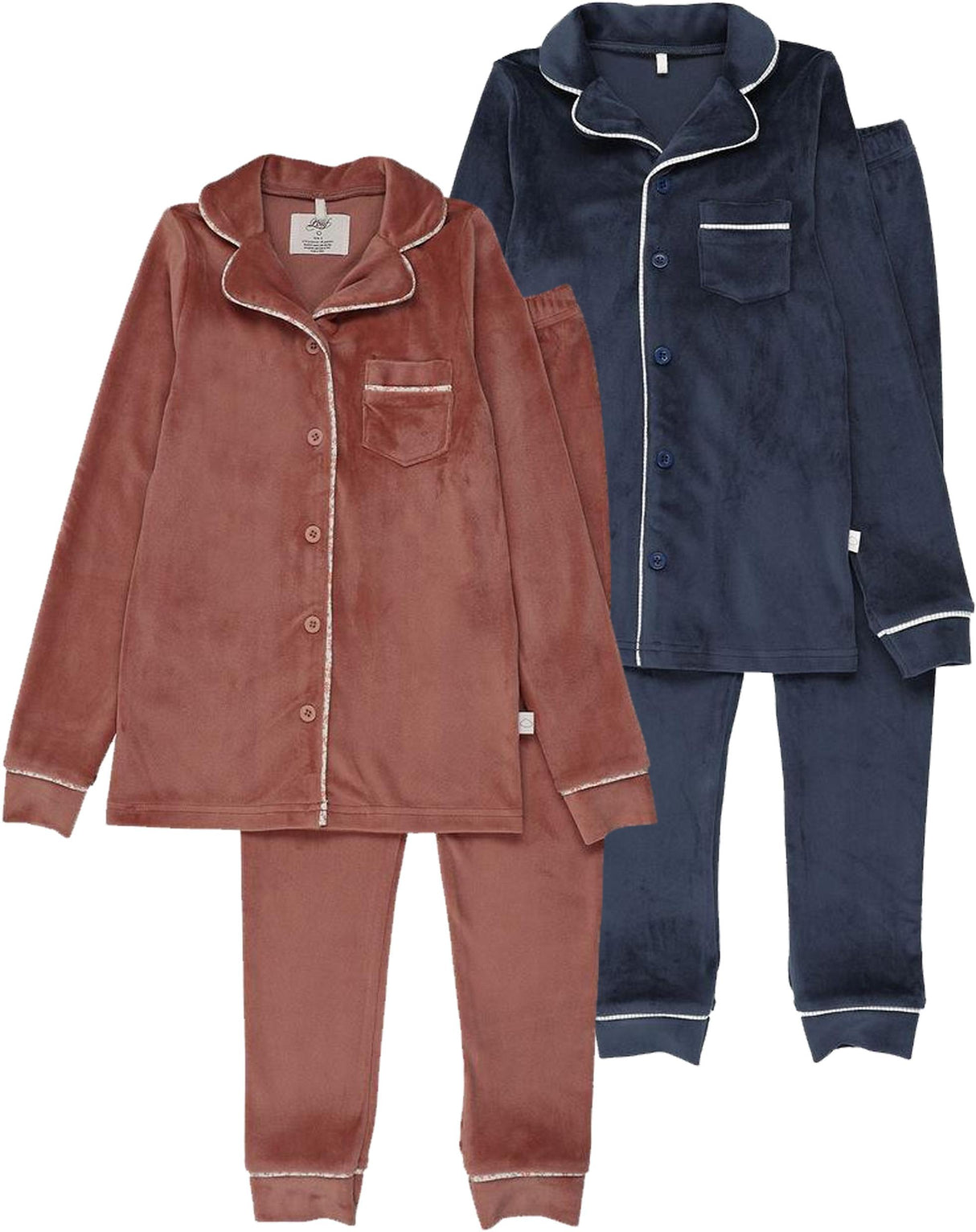 Pouf Boys Girls Velour Grandpa Pajamas