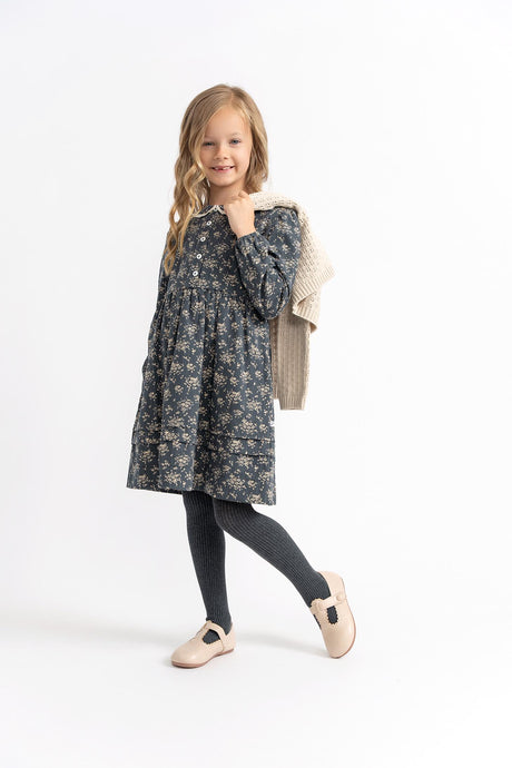 Charlotte & George Girls Woven Flower Print Dress - WB5CP7248D