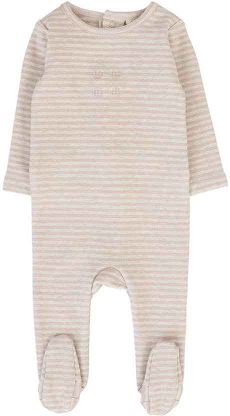 Analogie by Lil Legs Lil People Collection Baby Boys Girls Cotton Heather Stripe Footie - HSF