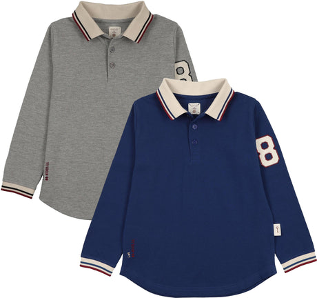 Analogie by Lil Legs Limited Capsule Collection Boys Long Sleeve Polo Shirt - AF26T729