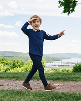 Analogie by Lil Legs Limited Capsule Collection Boys Long Sleeve Polo Shirt - AF26T729