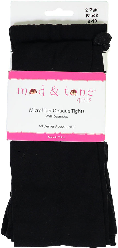 Mod & Tone Girls Microfiber Tights 2 Pack - 672