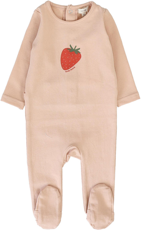 Analogie by Lil Legs Lil People Collection Baby Girls Strawberry Cotton Footie - LPSFS
