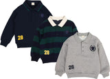 Analogie by Lil Legs Fan Club Collection Boys Long Sleeve Polo Sweatshirt - AF26S521