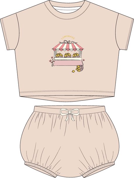 Analogie by Lil Legs Lil People Collection Baby Toddler Girls Lemon Outfit Set - LPLTSG