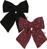 Dazzle Girls Ribbed Bow Hair Clip - 713