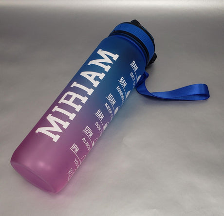 ShirtStop Motivational 32 oz Water Bottle with Carrying Strap