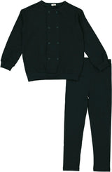 Bonjoy Boys Double Breasted Cotton Pajamas - BP26008P-Boys