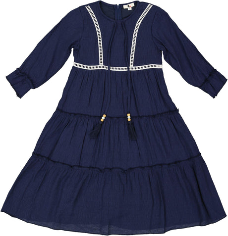 AA Girls Tiered Tassle Dress - 6208