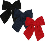 Dazzle Girls Knitted Sweater Bow Hair Clip - 701