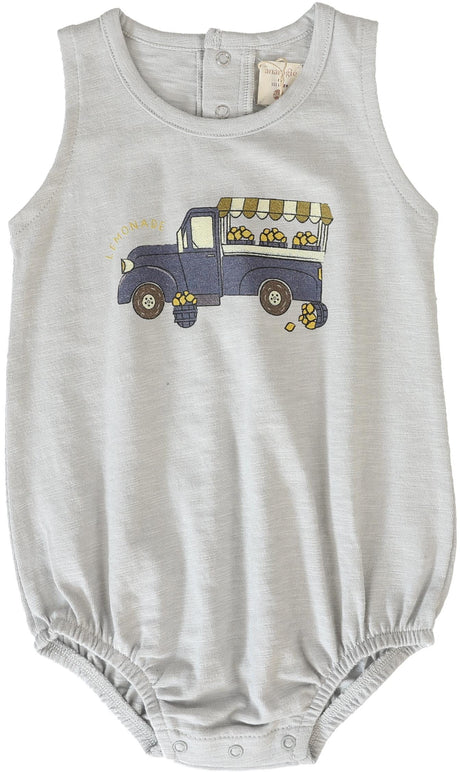 Analogie by Lil Legs Lil People Collection Baby Boys Lemon Romper - LPLRB