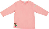 Bonjoy Girls Washed Patch 3/4 Sleeve T-shirt - BTSS26051LT
