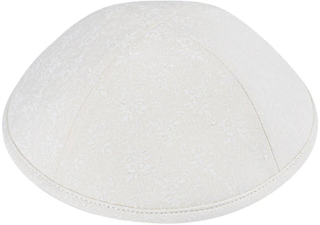 iKippah Boys Cream Flowers Yarmulka