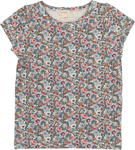 Lil Legs Printed Collection Girls Short Sleeve T-shirt Tee