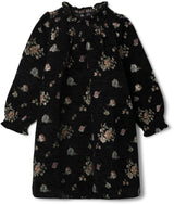 Space Gray Girls Brocade Velvet Dress - WB5CY2766D