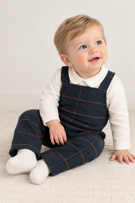 Rompp Boys Plaid Overall - W26-818RMP