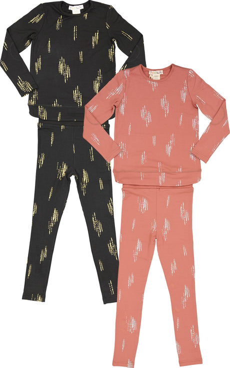 Teela Boy/Girl Cotton Metallic Print Pajamas - 17-085