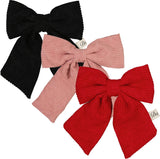 Dazzle Girls Corduroy Bow Hair Clip - 617