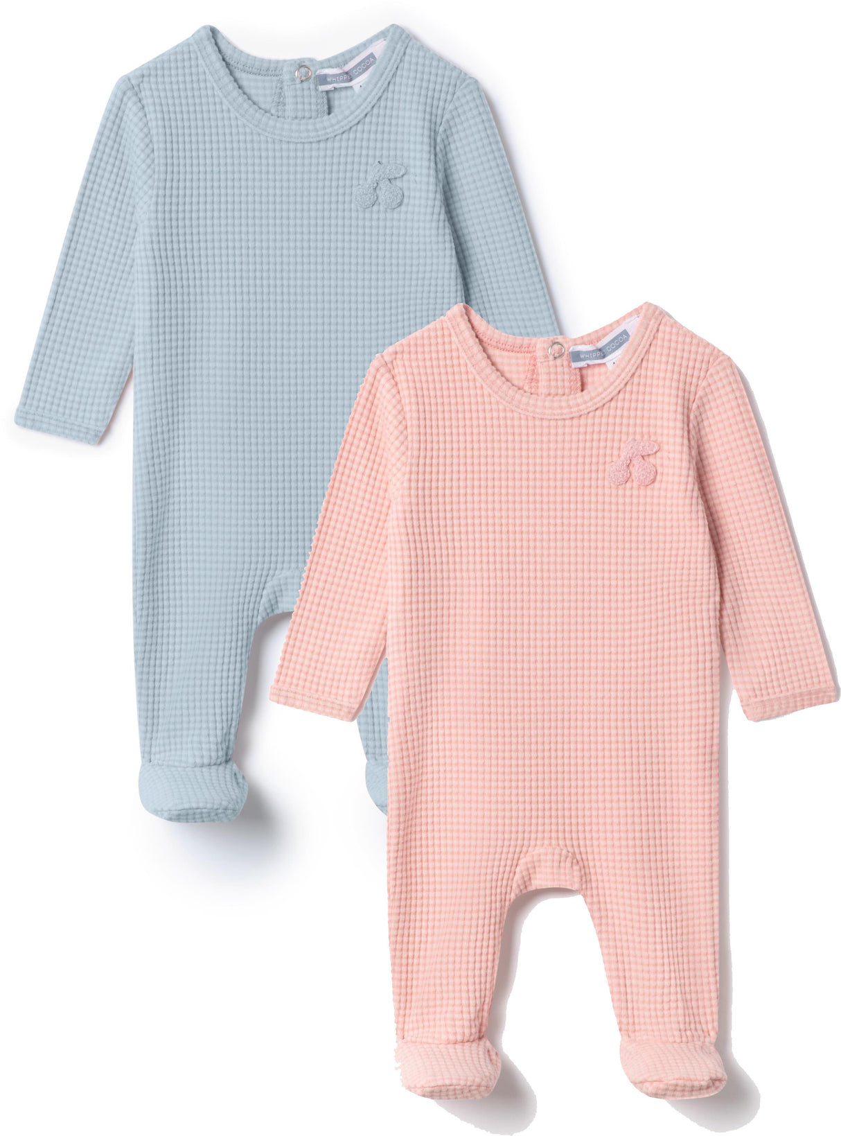 Whipped Cocoa Baby Boys Girls Velour Cherry Stretchie - WB5CY2783