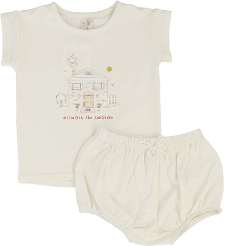Analogie by Lil Legs Lil People Collection Baby Girls House Marled Outfit - LPHMG