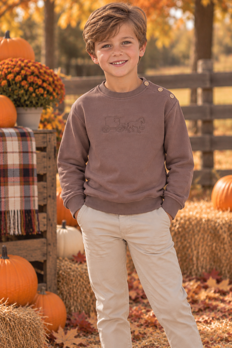 Chambray Boys Ranch Sweatshirt - AW117