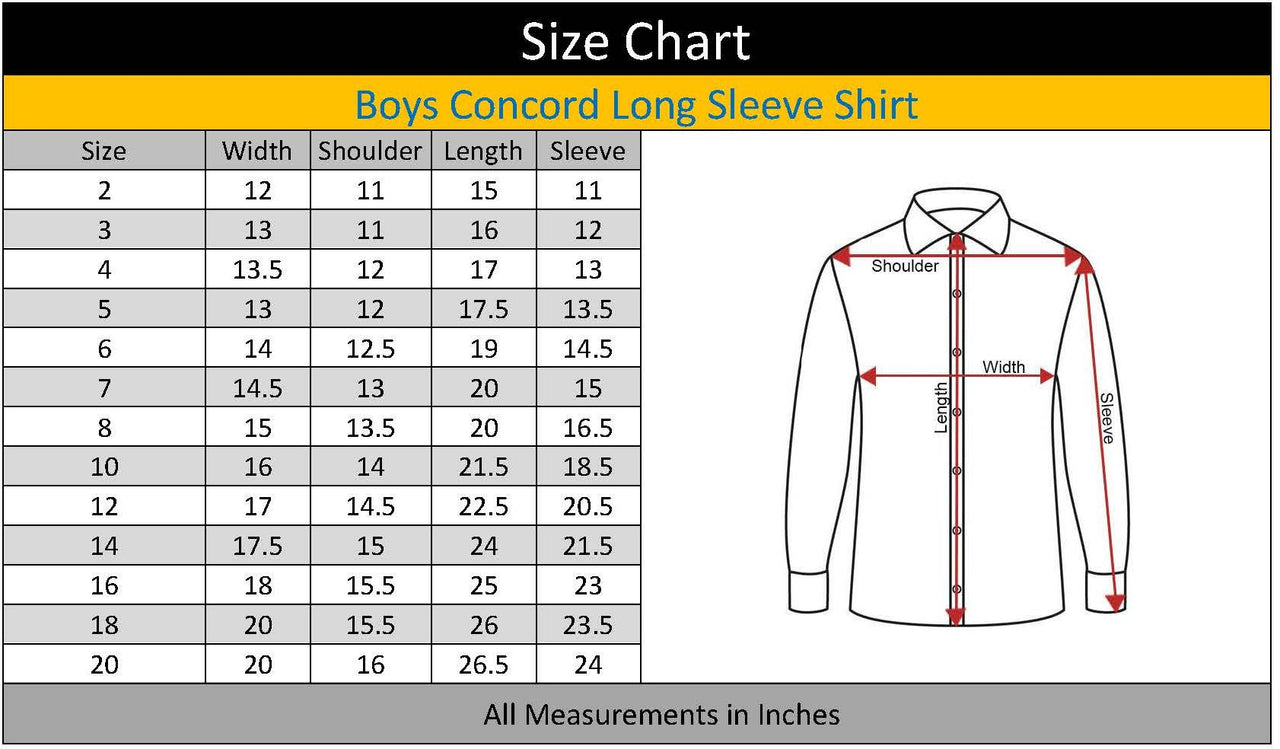 hawaiian dress Concord Boys Long Sleeve White Dress Shirt – ShirtStop