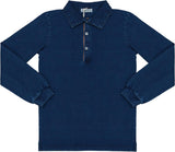 Crew Kids Boys Denim Long Sleeve Polo Shirt - AL3060