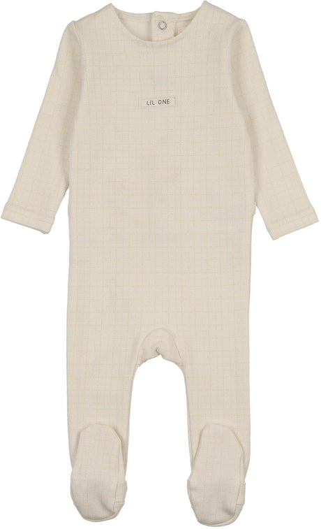 Analogie by Lil Legs Lil People Collection Baby Boys Girls Grid Print Cotton Footie - GPF