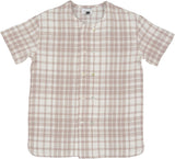 Klai Boys Plaid Double Button Short Sleeve Dress Shirt - TD2792