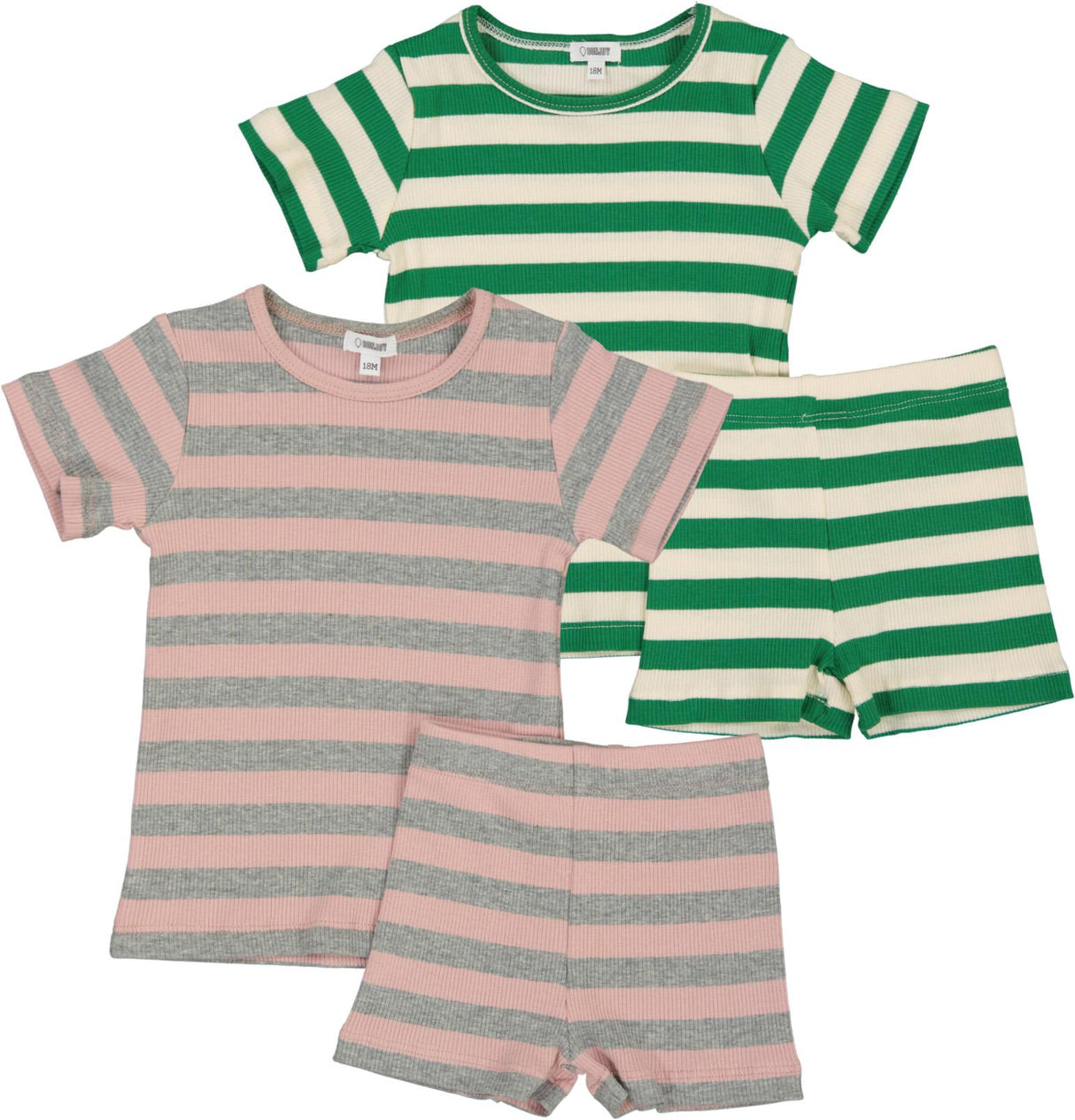 Bonjoy Baby Boys Girls Embroidered Stripe Outfit - BTSS26005SS