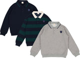 Analogie by Lil Legs Fan Club No Words Collection Boys Long Sleeve Polo Shirt - AF26S521C