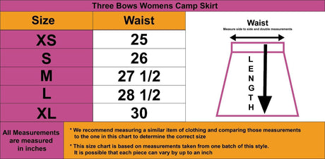 Three Bows Womens Classic Camp Skirt