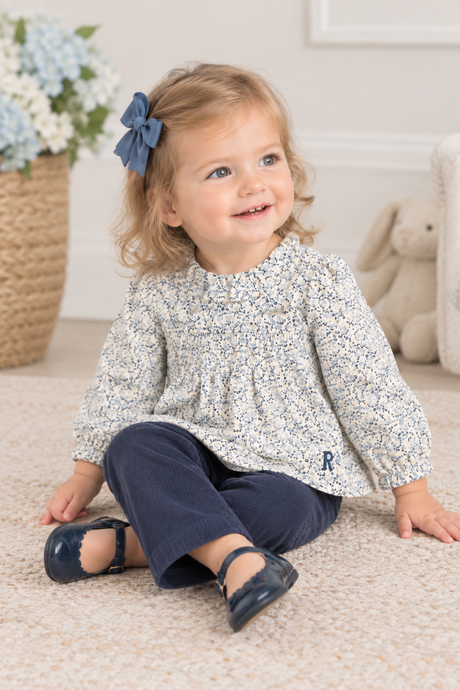 Rompp Baby Girls Printed Corduroy Blouse - W26-816BG