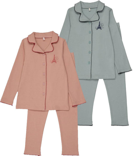 Pouf Boys Girls Cotton French Grandpa Pajamas