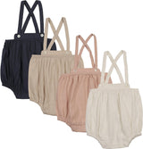 Analogie by Lil Legs  Embroidered Linen Collection Baby Boys Girls Suspender Bloomers - SLSB
