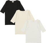 Lil Legs Shabbos Basic Collection Girls Bamboo 3/4 Sleeve T-shirt Tee