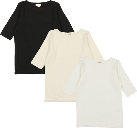 Lil Legs Shabbos Basic Collection Girls Bamboo 3/4 Sleeve T-shirt Tee